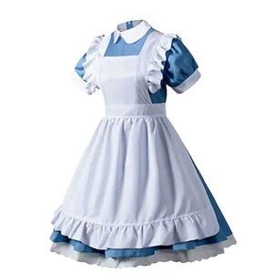 French Maid Ruffled Costume Dress with Ruffled apron